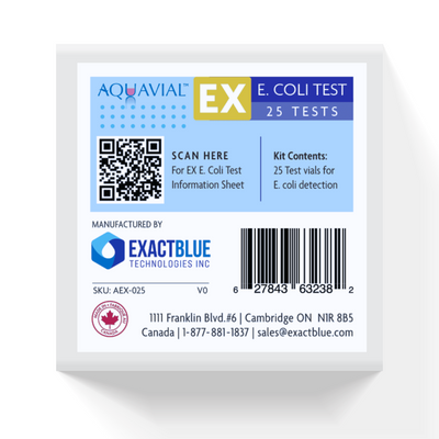 AquaVial EX - 5 To 9 Hours E. Coli Detection and Identification Professional Water Test Kit