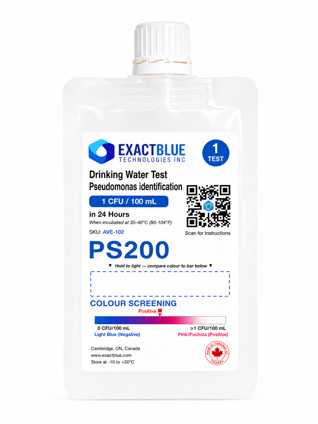 ExactBlue PS200 — Pseudomonas Drinking Water Test