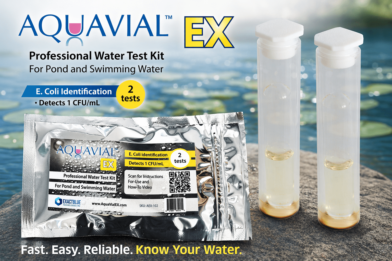 AquaVial EX E. coli Water Test Kit #7